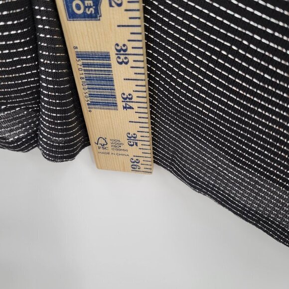 H&M Women Black Metallic Stripe Scoopneck Sleeveless Cocktail Mini Dress Small - Picture 8 of 12